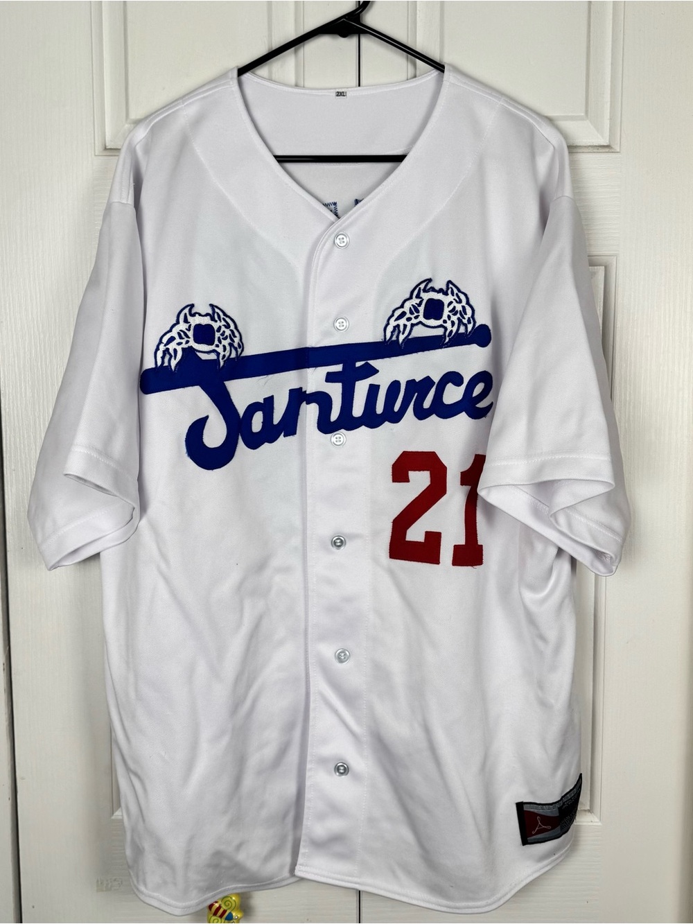 Santurce Cangrejeros #21 Puerto Rico Baseball Jersey Roberto Clemente White 2XL